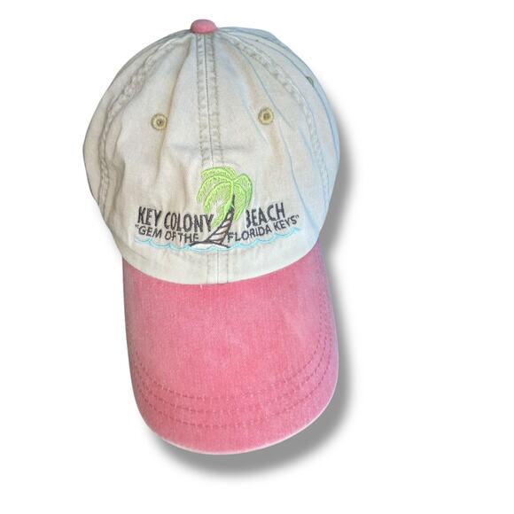 Key Colony Beach Baseball Cap Hat Adams Headwear Florida Palm Tree Gem OS Unisex - Picture 5 of 10